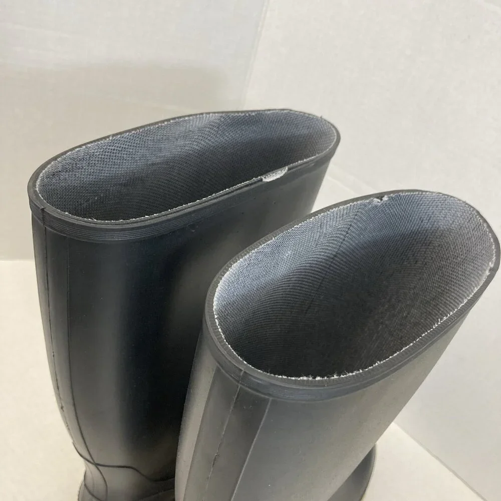 Baffin Technology Rain‎ Boots Men's 8 Waterproof Black Rubber Oil Acid Resistant